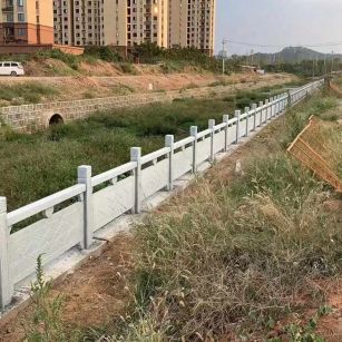 榆林 白麻河道栏杆效果展示图