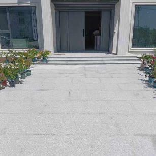 榆林 芝麻白花岗岩地铺石地面铺装