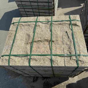 榆林 黄金麻花岗岩石材自然面蘑菇石成品