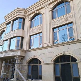 榆林 黄金麻花岗岩别墅外墙干挂