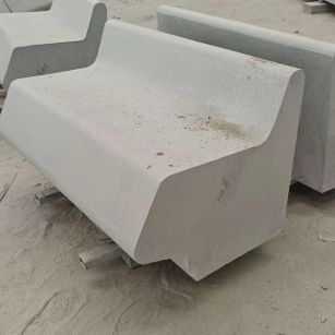 榆林 芝麻白花岗岩异形坐凳，石凳