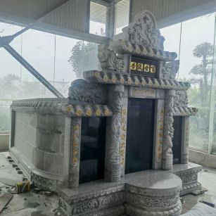 榆林 芝麻白墓碑效果展示图