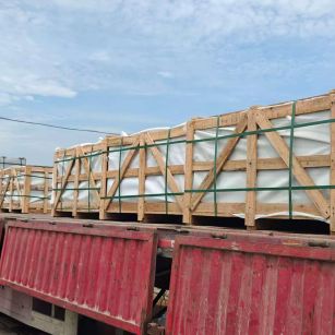 榆林 芝麻白花岗岩地铺石出口专车-泰国游