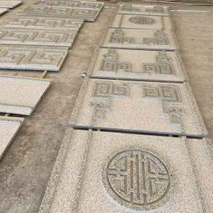 榆林 白麻花岗岩外墙立面雕刻板