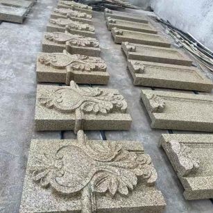 榆林 黄金麻花岗岩别墅外墙雕刻板