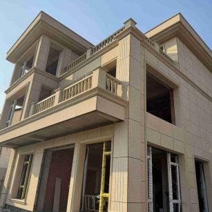 榆林 黄金麻花岗岩石材荔枝面外墙干挂效果展示