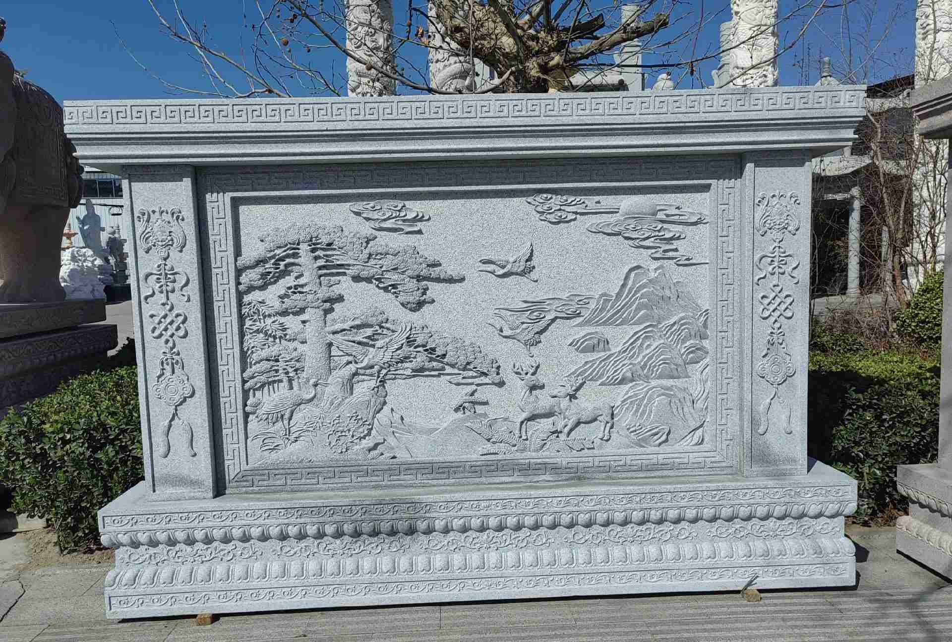 榆林 芝麻白大型照壁，屏风，影壁