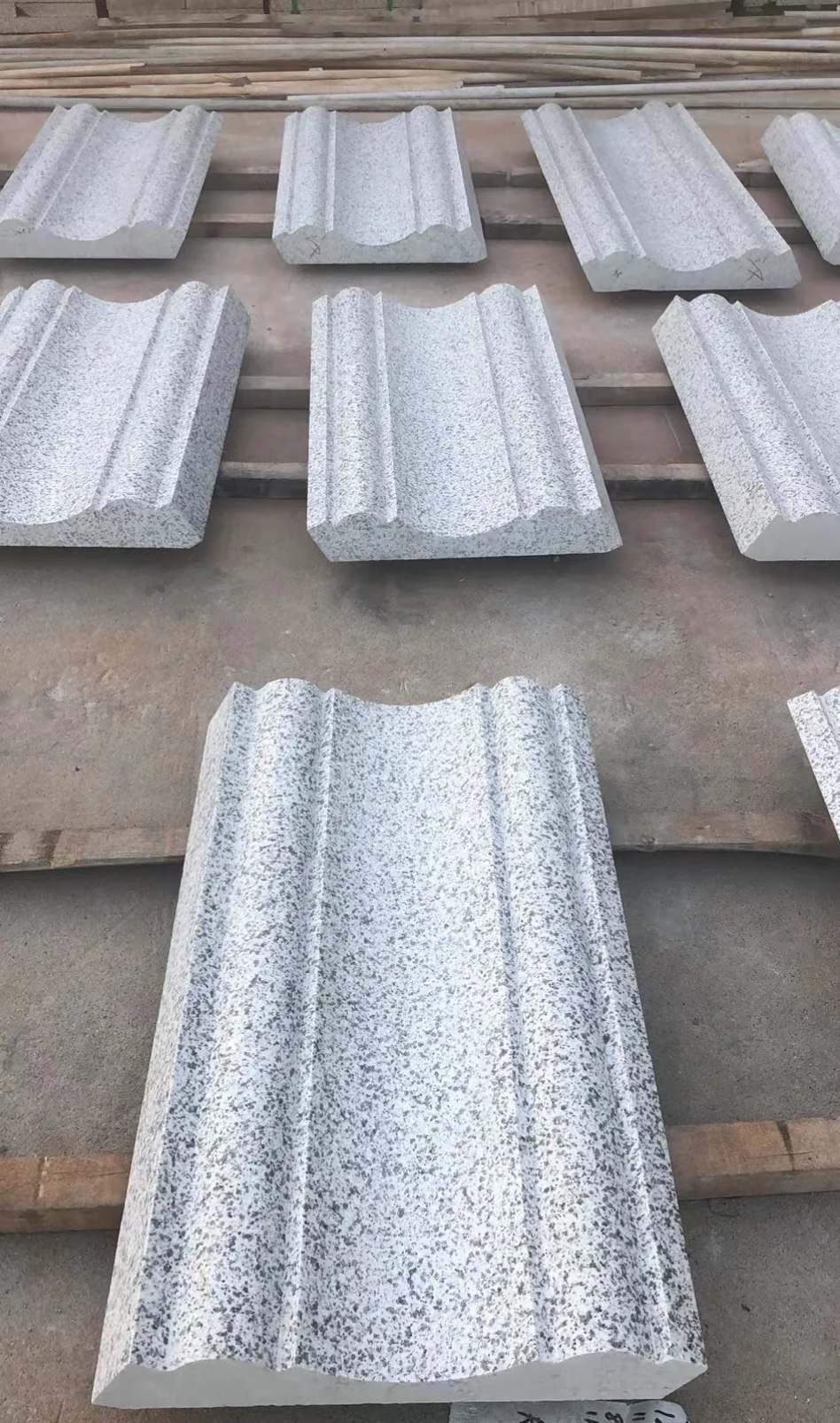 榆林 白麻花岗岩光面别墅线条