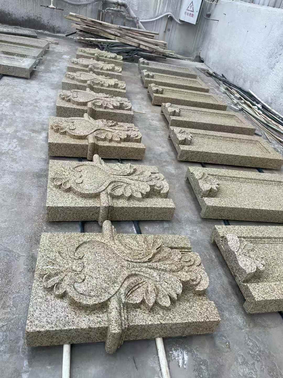 榆林 黄金麻花岗岩别墅外墙雕刻板