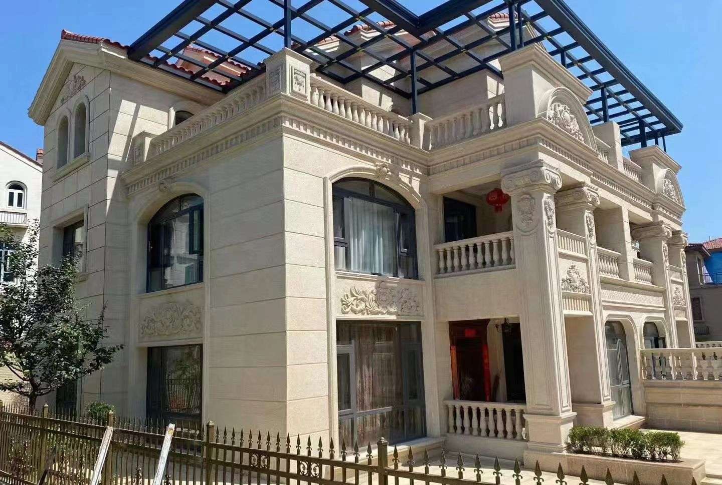 榆林 黄金麻花岗岩荔枝面别墅外墙干挂