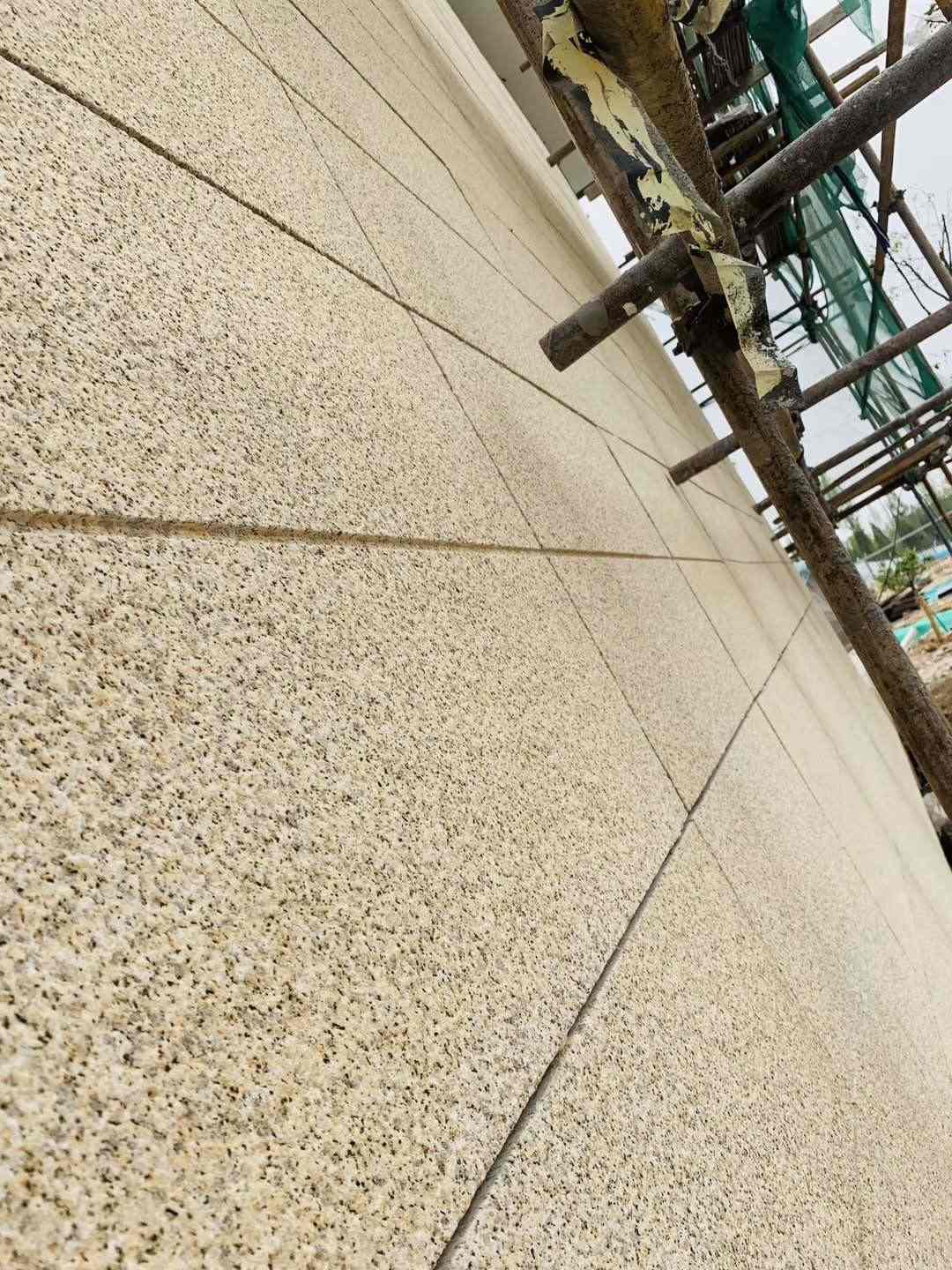 榆林 黄金麻花岗岩荔枝面外墙干挂石材效果示例