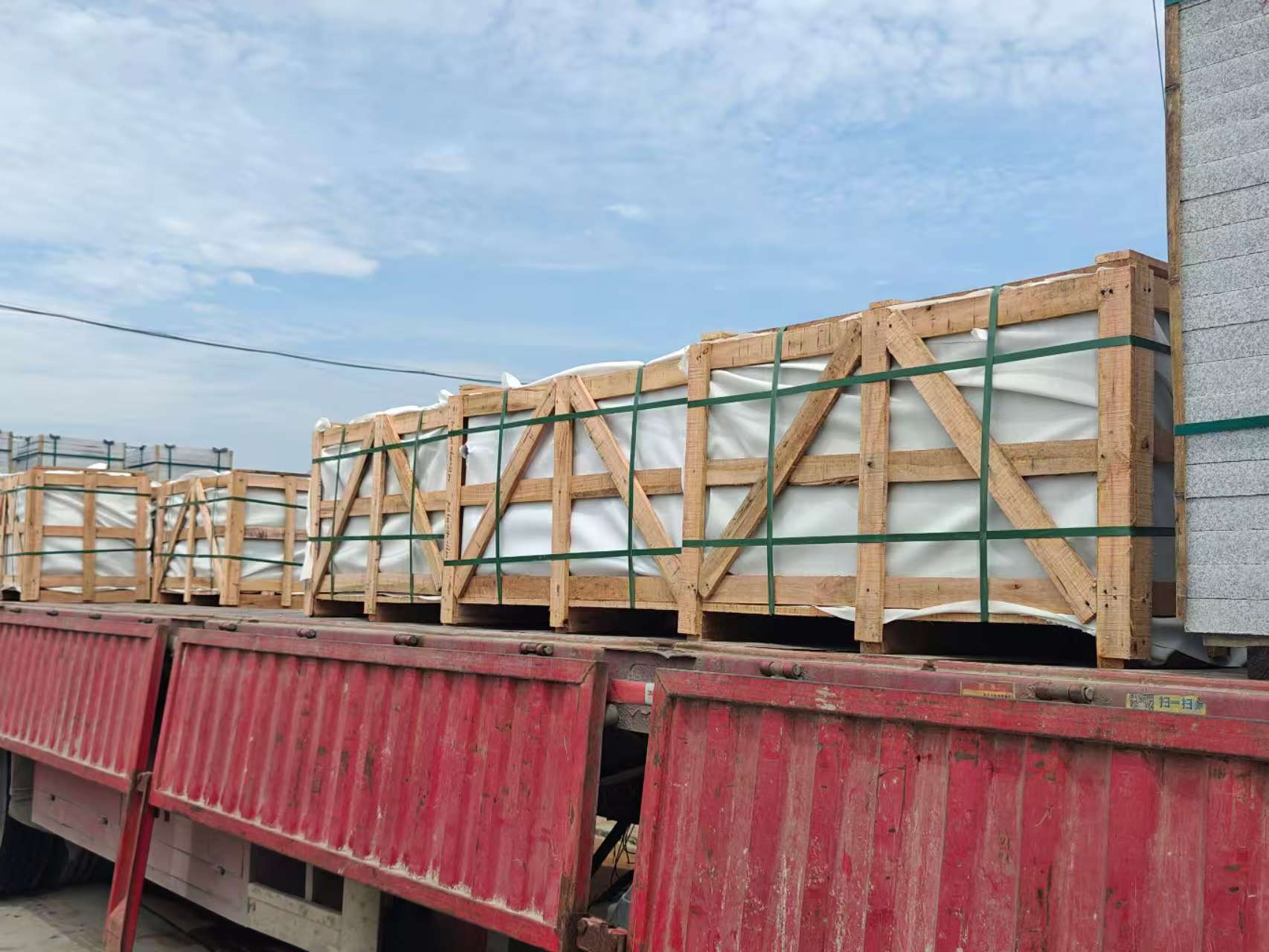 榆林 芝麻白花岗岩地铺石出口专车-泰国游