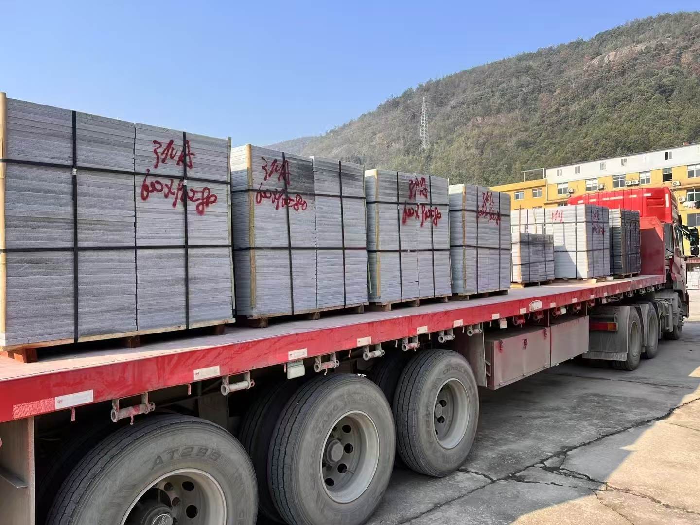 榆林 芝麻灰地铺石出货日常