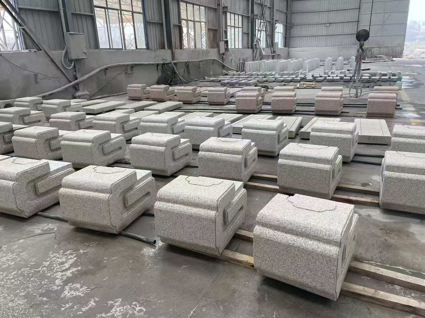 榆林 白麻花岗岩异形加工-石凳，坐凳