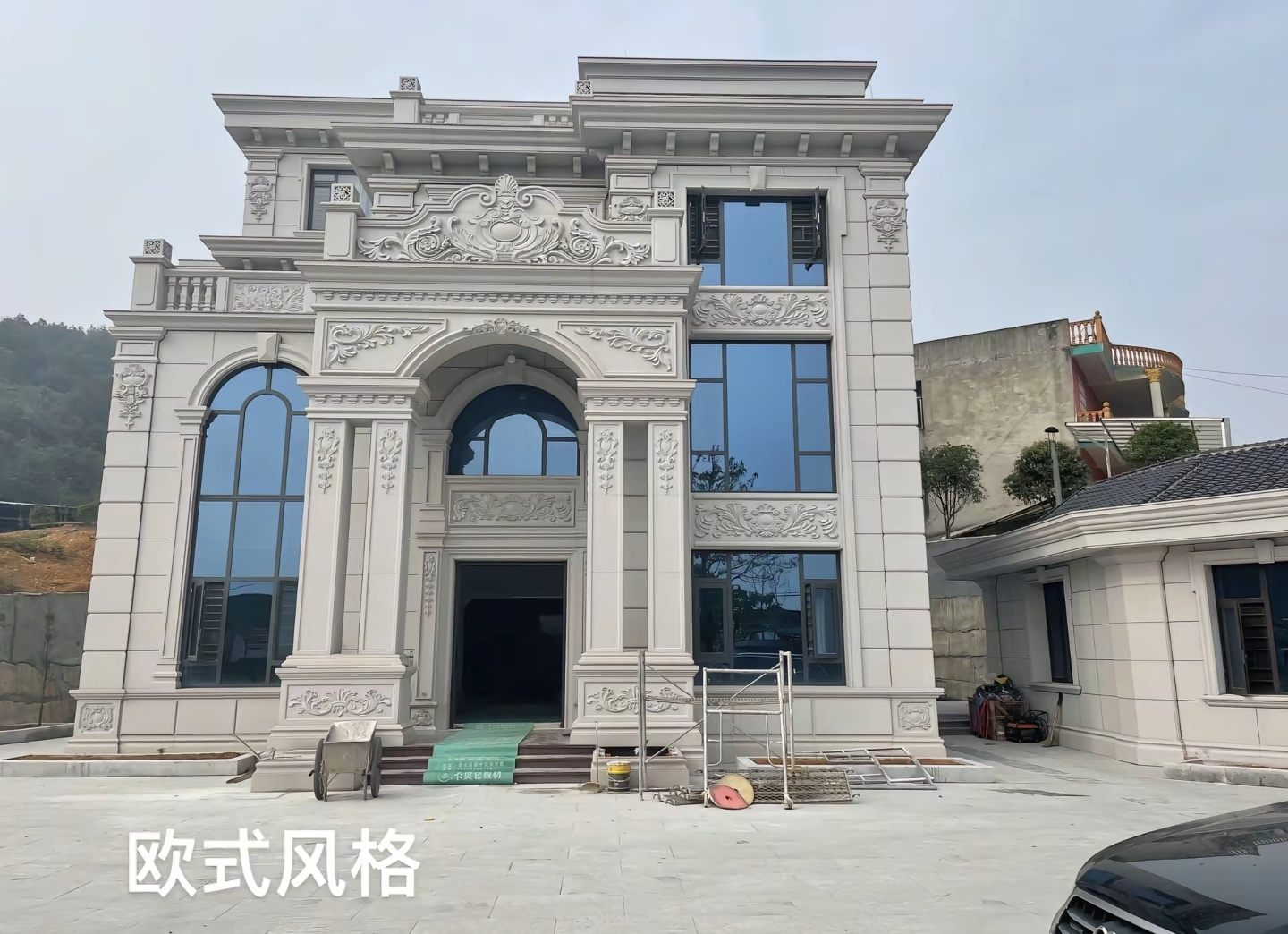 榆林 白麻花岗岩别墅外墙干挂